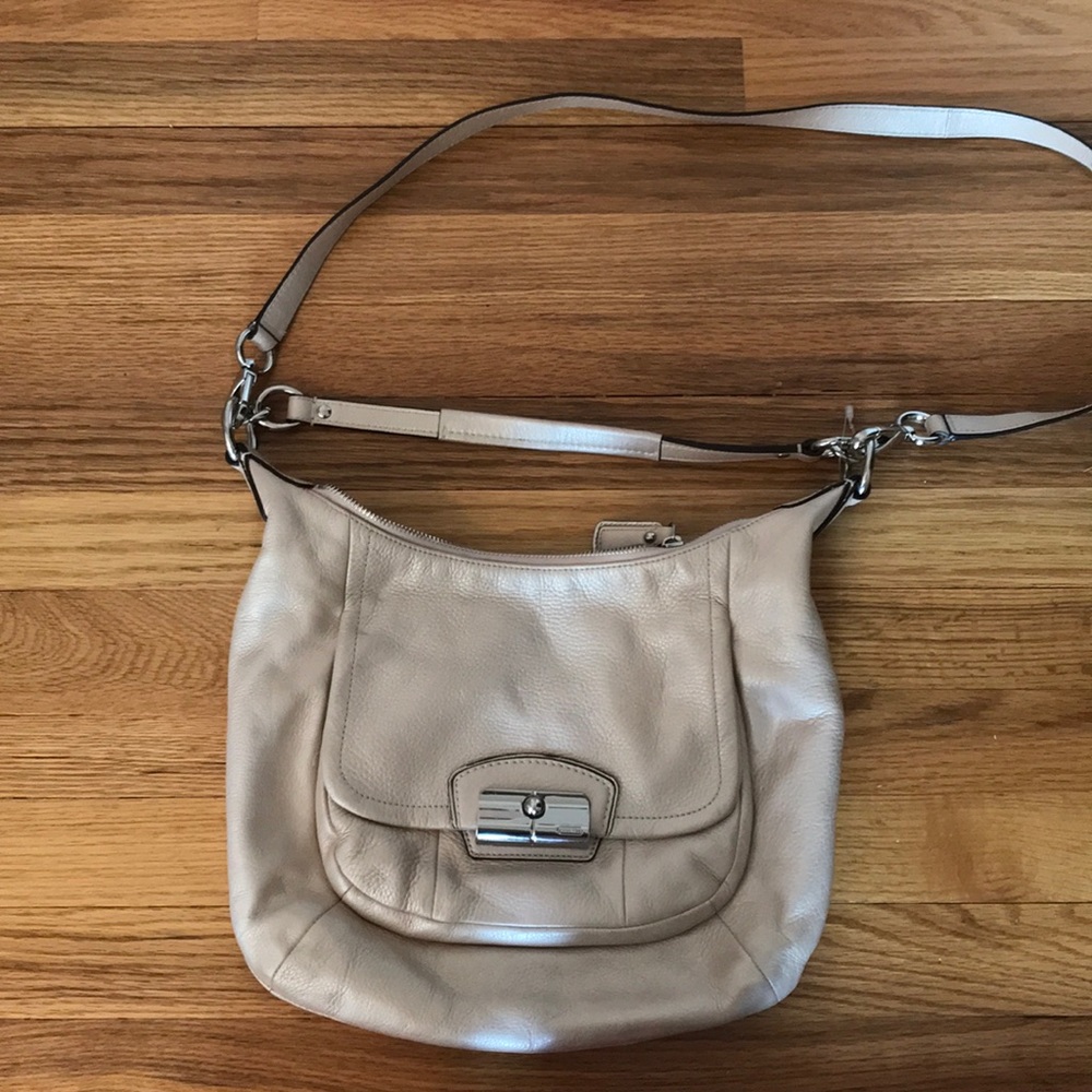 Blush pink leather Coach hobo/crossbody